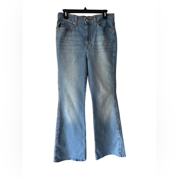 Signature by Levi Strauss Light Blue Denim High Rise Flare Jeans - Picture 1 of 6